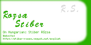 rozsa stiber business card